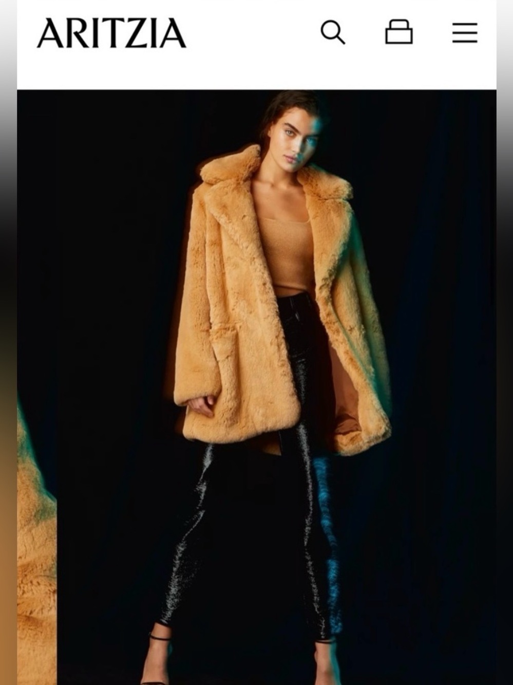 Aritzia Wilfred Muse faux fur coat